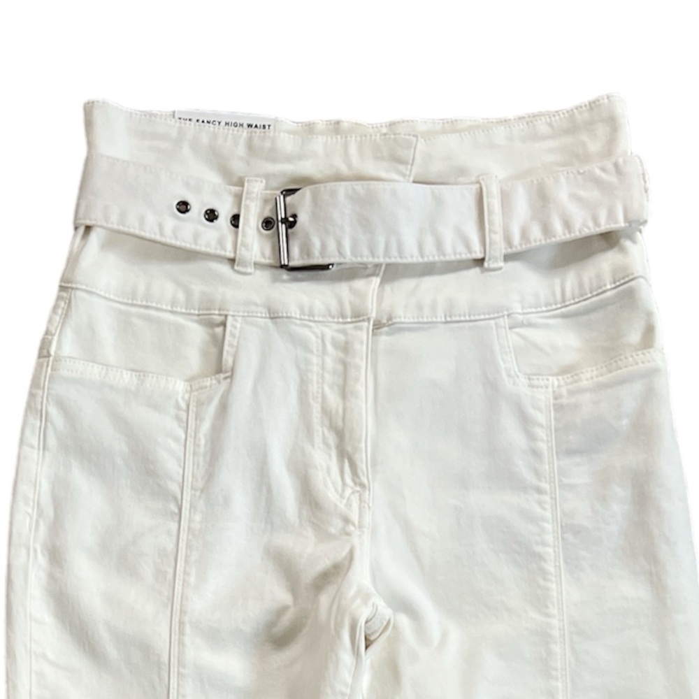 Zara Off White The Fancy Slim Fit High Waist Casual Pants Size: 2 NEW - Picture 3 of 13
